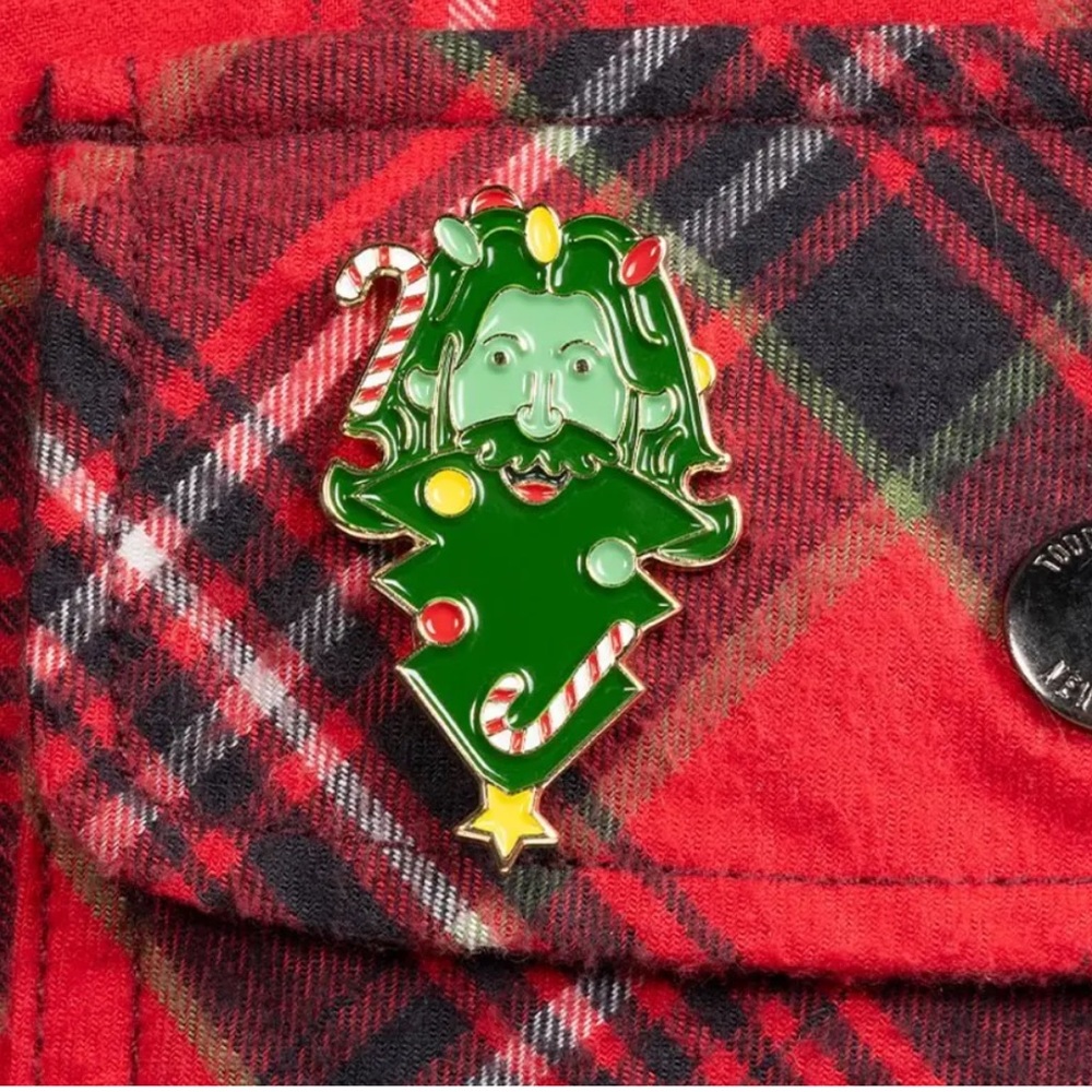 New Good Mythical Morning GMM Rhett's Christmas Face December Pin of the Month